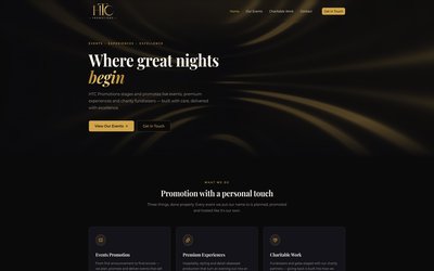 HTC Promotions Is Live: A Luxury Events Brand, Built in 14 Days